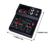 Tarjeta De Sonido Bluetooth Q-12 Con Mixer De 4 Canales Y 48V Para Sistema De Escritorio Estéreo Interfaz De Conexión Para Computadora - details 12
