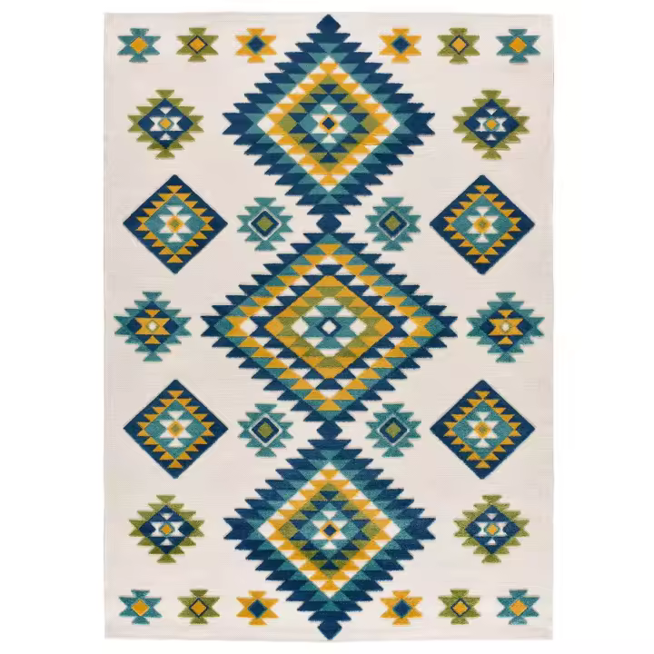 ATTICGO Alfombra de Interior de Estilo Étnicos con relieve en Multicolor - MILA 23532 | 80X150, 120X170, 160X230 cm - 1