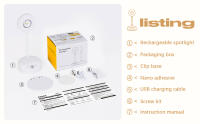 Proyector De Luz LED Sin Cable Con Sensor De Movimiento Luz De Pintura Recargable Rotación Sin Fin De 360° Adhesivo Para Decoración Del Hogar - details 5