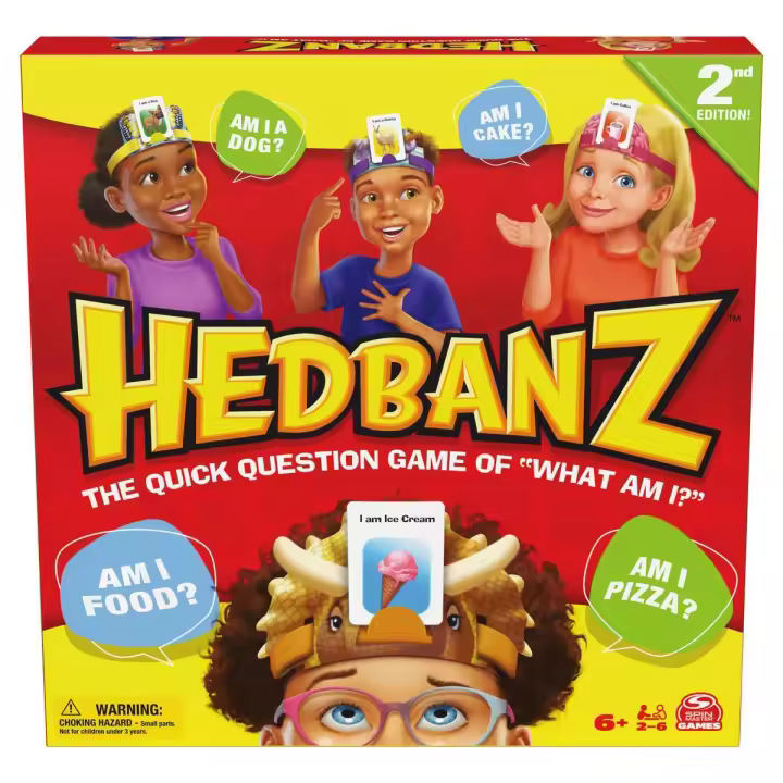 SPIN MASTER - JUEGOS DE MESA - HEDBANZ Juego de Adivinanzas Divertido para Niños y Familias - Nueva Edicíon - 2-6 jugadores - 6070481 - Juegos de Mesa Niños +7 años - 1