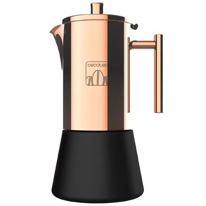 Cecotec 1622 Moking 600. Cafetera Italiana Fabricada en Acero INOX Apto para Cocinas de Gas Eléctrica o Vitrocerámica Diseño Elegante 6 Tazas de Café - 1