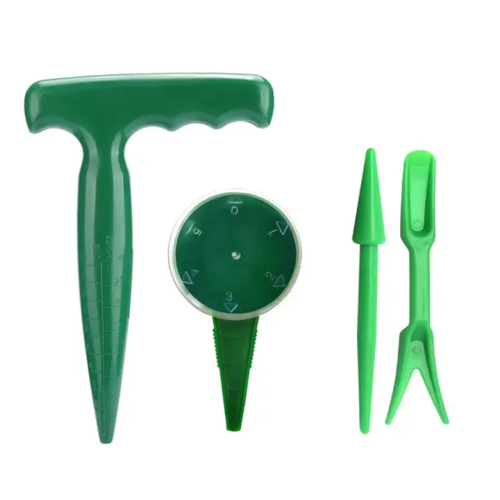 Dispensador de semillas de jardín, 4 Uds., sembradora, esparcidor de sembradoras, herramienta de siembra Manual ajustable para jardinería y agricultura - 1