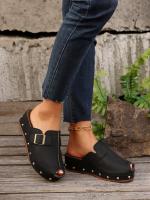 SP Zapatillas de Suela Gruesa para Mujer, novedad de Verano 2025, zapatillas de Suela Gruesa con punta Cerrada de gran tamaño y cinturón de cinturón decorativo. - details 9