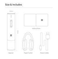 Abrepuertas Automático Electrónico Rojo Para Vino Con Cortador De Aluminio Y Apertura Rápida De Denegadores Herramienta De Extracción De Tacos De Madera - details 16