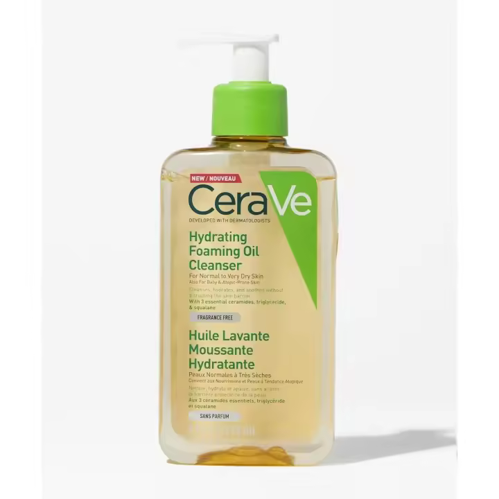 Cerave, Limpiador en aceite espumoso hidratante, 473ml. - 1