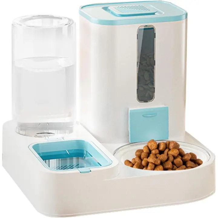 Comedero para perros de gran capacidad, dispensador de comida para gatos | Comedero automático de gran capacidad, dispensador de agua reutilizable para perros, fuente de agua para gatos - 1