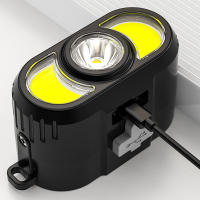 Lámpara Frontal COB LED Roja Portátil Con Correa Oculta Y Carga USB Tipo C Linterna Magnética Para Trabajo Al Aire Libre - details 4