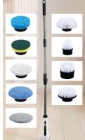 Cepillo giratorio eléctrico, cepillo de limpieza de ducha inalámbrico con 9 cabezales de cepillo reemplazables, 2 modos ajustables y mango de extensión ajustable para azulejos de baño - details 3