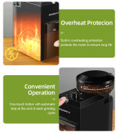 Molino De Tostado Y Molienda Eléctrico Con 28 Configuraciones Precisas Para Café Espresso French Press Y Drip KIRAINAFLY - details 5