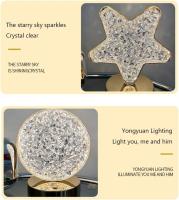 Crystal Moon Lámpara de mesa LED Control táctil Luz nocturna romántica decorativa Lámpara de noche de atmósfera - details 4