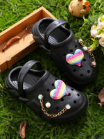 Clogs Casuales Para Niñas Con Decoraciones De Corazones Secado Rápido Ligeros Y Antideslizantes Adecuados Para Baños Internos Y Externos - details 25