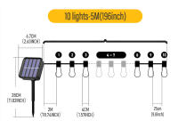 Luz De Cadena Solar LED Para Exterior IP65 Impermeable Decoración Navideña Con 10-30 Luces Retro Para Camping Jardín Fiesta Lámpara Encantada - details 2