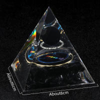 Bola De Cristal Suspendida Pirámide De Piedra Natural Resina Amatista Gota Decoración Para Escritorio De Oficina Y Hogar 6x6cm - details 2