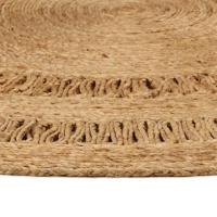 vidaXL Alfombra de área trenzada a mano redonda yute Diámetro 90 cm,  120 cm,  150 cm y mas Alfombras de área  Alfombra de Piso para Sala de Estar Dormitorio Habitación Salón - details 0