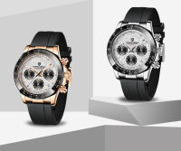 Reloj De Cuarzo PAGANI DESIGN Para Hombre 2023 Marca Top Cronógrafo Deportivo Impermeable Con Correa De Silicona Y Acero Inoxidable Lujo Reloj Con Fecha Y Manos Luminosas - details 1