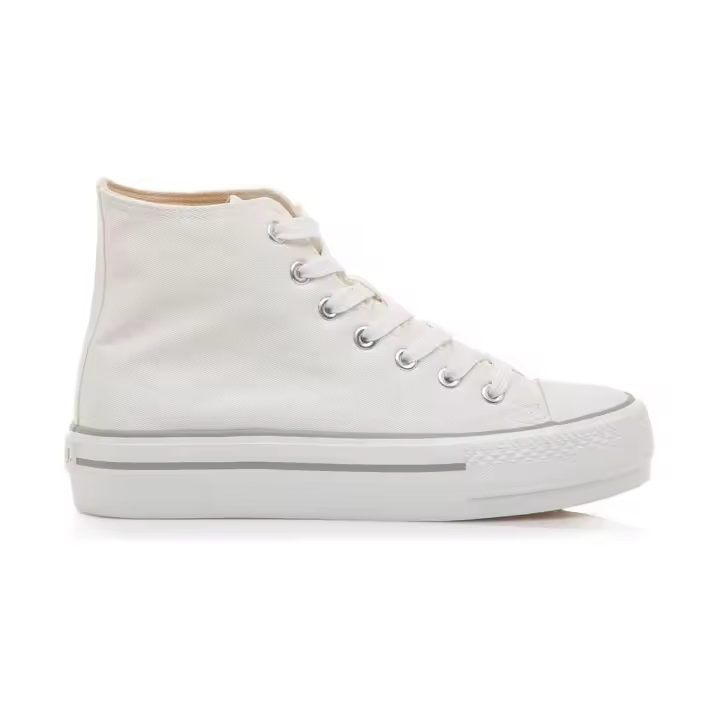 Zapatillas Mujer Mustang Canvas Blanco 60172 Canvas Blanco Zapatillas Mujer Mustang - 1