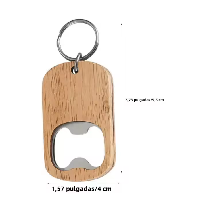 Abrepuertas De Madera Con Cadena Accesorios Para Cerveza En Lata 1/2/4 Piezas Para Barra Cocina Fiestas Llavero Universal - 1