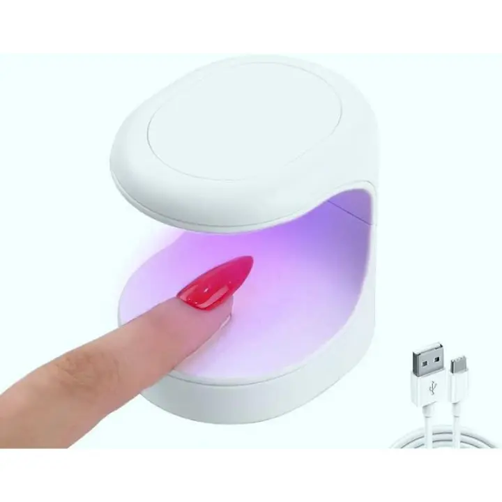 Mini lámpara de uñas WejaGO, luz ultravioleta para uñas, minisecador de uñas con diseño de apertura de 180°, lámpara de uñas LED UV portátil con USB - 1