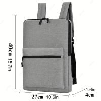 Bolsos,Mochila impermeable de polyamida para portátiles de 35,56 cm y 39,62 cm-Cierres de Cremallera, fácil de limpiar, Bolsa FINA unisex para portátil para el trabajo y los viajes. - details 1