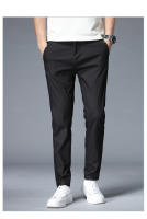 Pantalones Casuales Para Hombre Estilo Clásico Verano Nuevos 4 Colores Mallas Delgadas Moda Negocios Ajustados Color Sólido Algodón Talla 38 - details 3