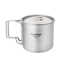 Taza De Camping Tiartisan De Titanio Portátil Y Ligera Con Asa Plegable Para Agua Té Y Café Ideal Para Senderismo Y Viajes - details 3