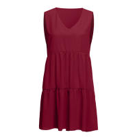 Vestido De Verano Para Mujer Estilo Casual Color Sólido Vestido Sin Mangas Cuello En V A-Line Largo Mini Polyester - details 31