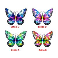 Decoración De Pared Con Mariposas De Metal Arte De Alas Para Balcón Patio Valla Artísticas Y Estéticas Adornos Para Exterior - details 5