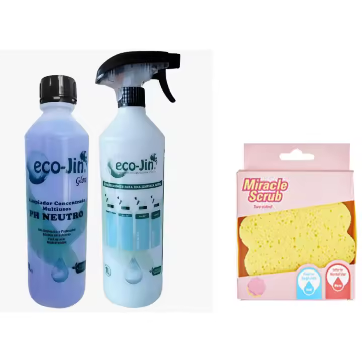 Eco-Jin GLOW 1 Litro + DIFUSOR + 1 exfoliante milagroso, PH NEUTRO flores lilas, violetas, jazmín sambac, azafrán y Almizcle puro. Especialmente creado para materiales, tejidos y suelos delicados. DE LABONCLER, ECOJIN ECO-JIN GLOW 1 Litro - 1