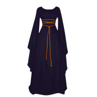 Vestido Medieval Vintage Para Mujer Disfraz De Bruja De Halloween Vestido Gótico De Noche De Fiesta Disfraz De Vampiro Estilo Retro Américano - details 10