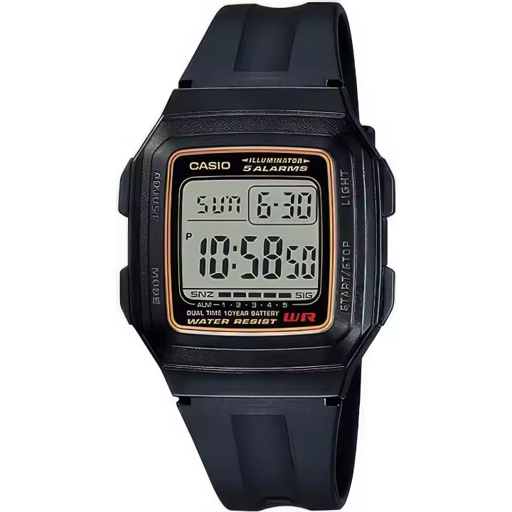Casio F-201wa-9adf Collection Reloj Para Unisex Color Negro - 1