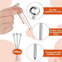 Puntas De Cóctel De Acero Inoxidable Reutilizables Y Limpiables Metálicas Para Bebidas 4.3 Pulgadas Skewers De Cóctel - details 1