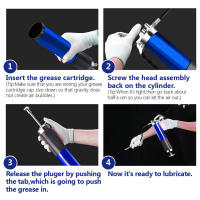 Juego De 5 Piezas De Pistola De Grasa Manual Alta Presión Con Tubo Flexible Herramientas De Mantenimiento Pesado Para Inyección De Grasa - details 11