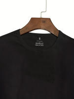 Camiseta De Verano Para Hombre Con Reflejos Coloridos Cuello Redondo Suéter Corto Retro Trendy Transpirable Y Cómoda - details 5