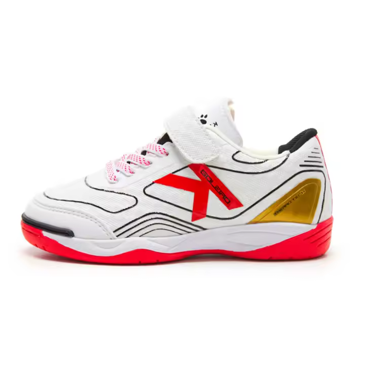KELME GOLEIRO KIDS ELASTIC 55167 ZAPATILLAS FUTBOL SALA DEPORTES INTERIOR NIÑ@ BLANCO-ROJO - 1
