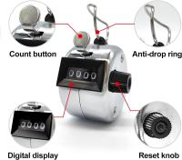 Contador Manual Metálico de 4 Dígitos - Ideal para Estadios, Entrenadores y Otros Eventos - details 0