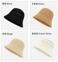 Gorro De Pescador De Verano Para Mujer Tejido Al Hilo Sombrero De Playa Transpirable Panama Casuales Unisex Viaje De Campo - details 1