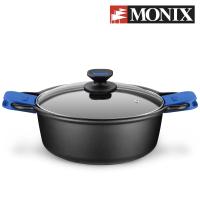 Monix Solid Plus - Cacerola o cazuela alta de aluminio fundido Negra. De 20 a 32 cm para cocina de gas vitrocerámica inducción. - details 1