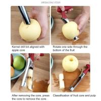 Aguja De Manzana De Acero Inoxidable Retirador De Semillas Y Cortador De Frutas Y Verduras Herramienta De Cocina Ecológica Y Resistente - details 3