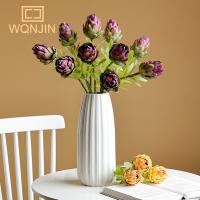 1PC Decoración De Flores Artificiales Ortiga Fruta Rey Flor Sola Plástica Para Casamiento Interior Casa - details 1