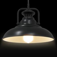 vidaXL Lámpara colgante E27 negra Ø 31 cm Hierro - details 3