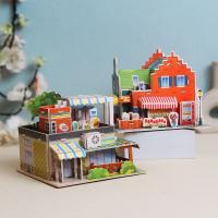 Puzzles De Papel 3D Exquisitos Para Niños Juguetes Hechos a Mano DIY Heladería Hotel Francés Supermercado Juguete Educativo Para Edad Infantil - details 6
