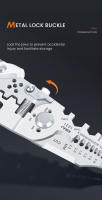 AIREAJ Tijeras Multifuncionales De 7 Pulgadas Para Electricistas Con Funciones De Desenredo Corte Y Enchufe De Terminales De Acero Inoxidable - details 4