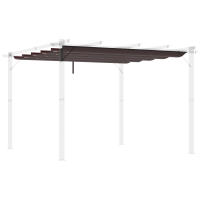 Outsunny Cubierta para Pérgola Techo de Repuesto Retráctil para Sombrilla Toldo de Tela para Cenador Jardín con 10 Orificios de Drenaje - details 0