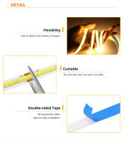 Tiras LED COB Flexibles 24V 12V 320LEDs/M 3000K 4000K 6000K Para Decoración De Habitaciones 1M 2M 3M 5M 10M Dimmer Lineal - details 2