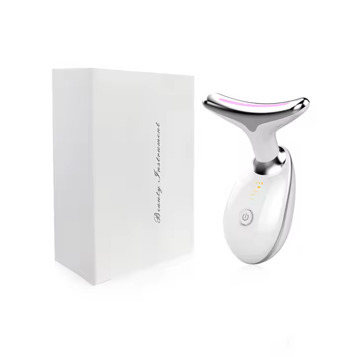 Masajeador De Lifting Facial Y Cuello EMS Con Luz Roja LED Teoría De Photon Antiarrugas Rejuvenecimiento De La Piel Ajuste De Doble Mentón - 1