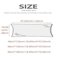Funda De Almohada Doble Larga One Piece Para Parejas Excluyendo Núcleo Material De Poliéster 100% Estilo Sencillo Tejido En TAT Uso Doméstico - details 0