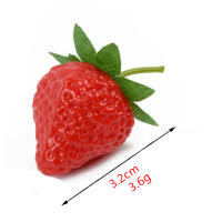 10pcs Frutas Artificiales Fresa Artificial Decoración De Hogar Y Fotografía Prop De Navidad Material Plástico Tamaño 1.26cm - details 0
