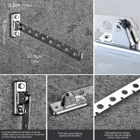 Gancho De Ropa De Acero Inoxidable Plegable Con 8/10 Agujeros Percha De Secado De Ropa Multifuncional Ahorrador De Espacio - details 6