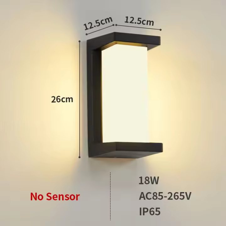 Lámpara LED Impermeable de Pared con Sensor de Radar IP65 - 1