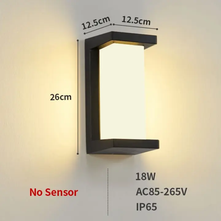 Lámpara LED Impermeable de Pared con Sensor de Radar IP65 - 1
